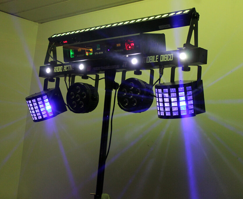 Gigbar LED Lighting Equipment with Pars, Strobes, RGB Washlight, & Multicolour Laser
